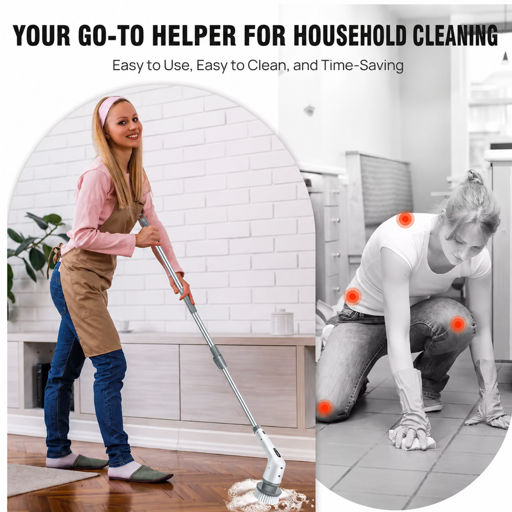PureGleam™ 9-in-1 Electric Spin Scrubber