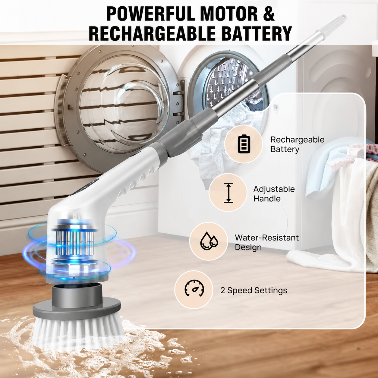 PureGleam™ 9-in-1 Electric Spin Scrubber